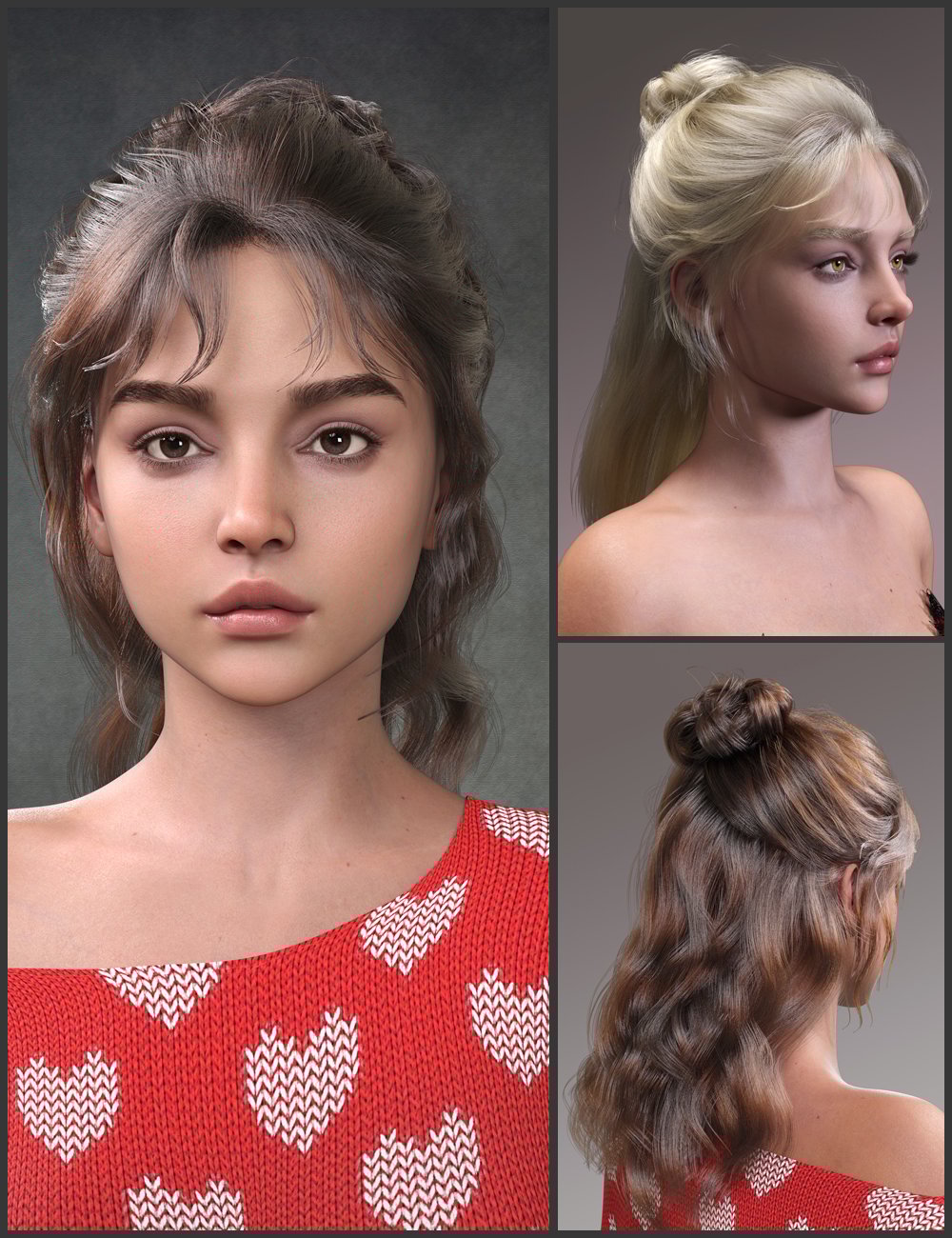 dForce Brennley Hair for Genesis 9