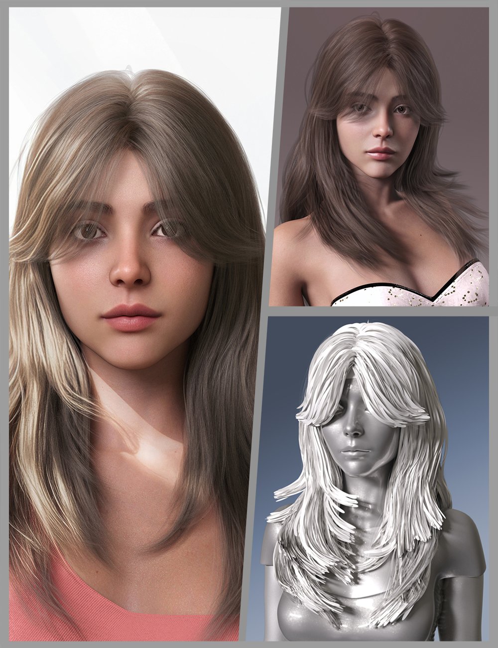 MB Trevina Hair and MB Trevina for Genesis 9 Feminine by: Magic Brush, 3D Models by Daz 3D