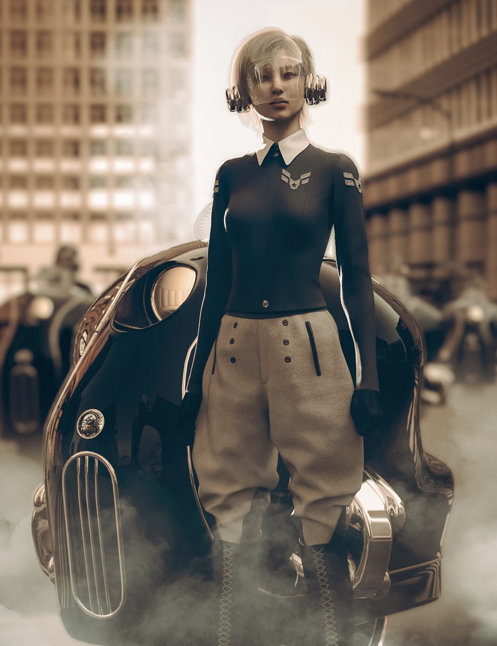 dForce Elite Dystopian Squadron by: Ansiko, 3D Models by Daz 3D