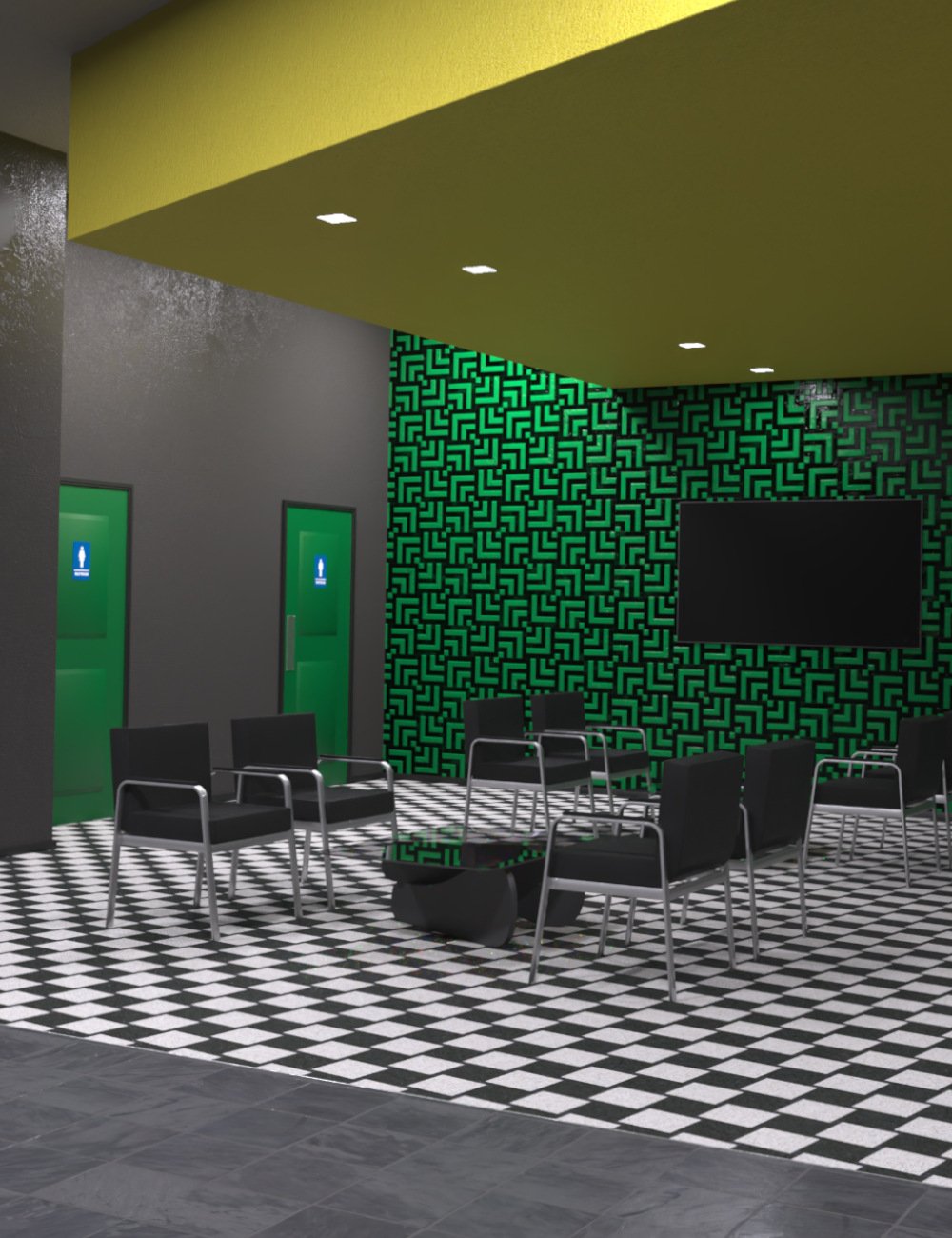Waiting Area Vignette by: , 3D Models by Daz 3D