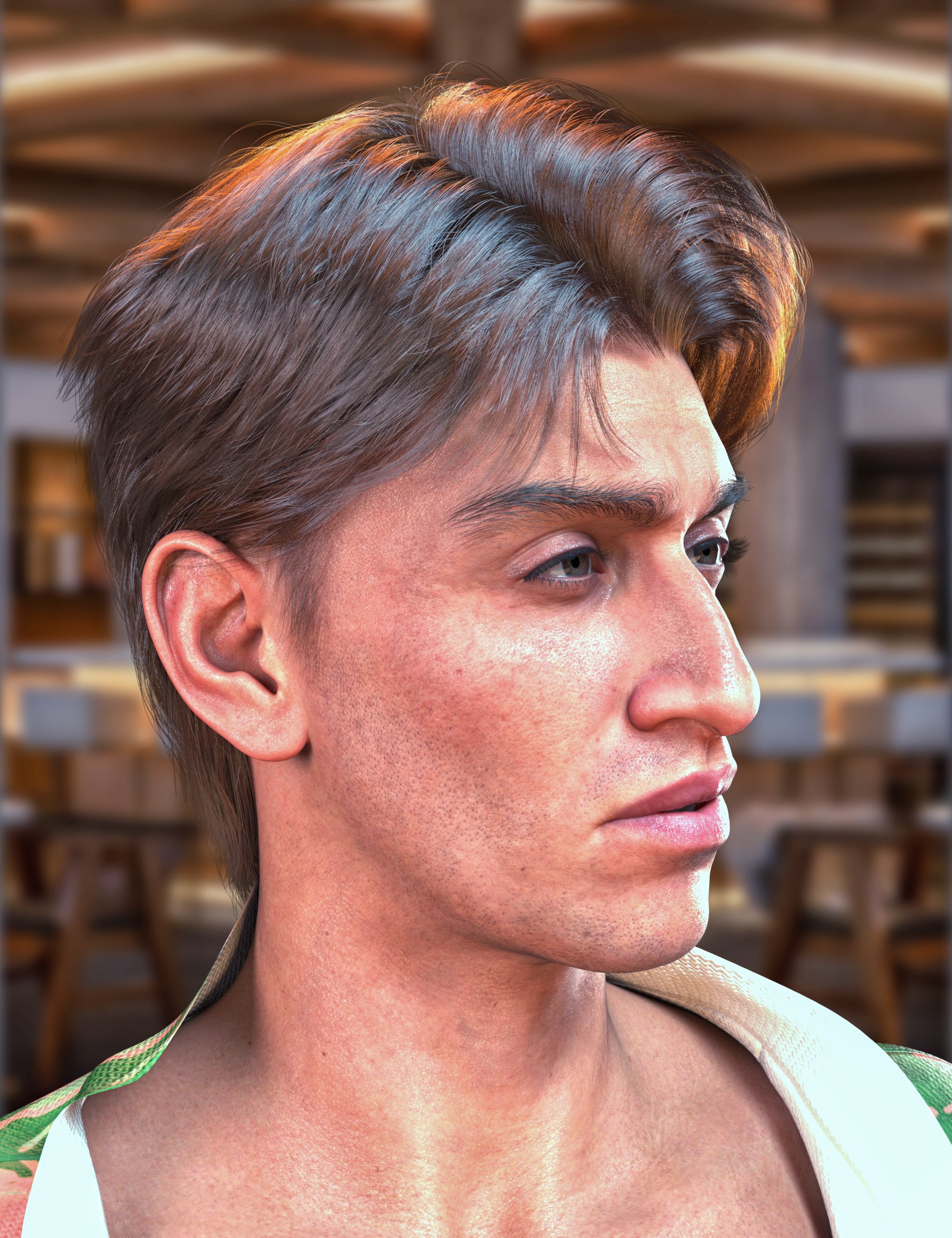 dForce Strand-Based FE Pixie Bob Hair for Genesis 9 by: FeSoul, 3D Models by Daz 3D