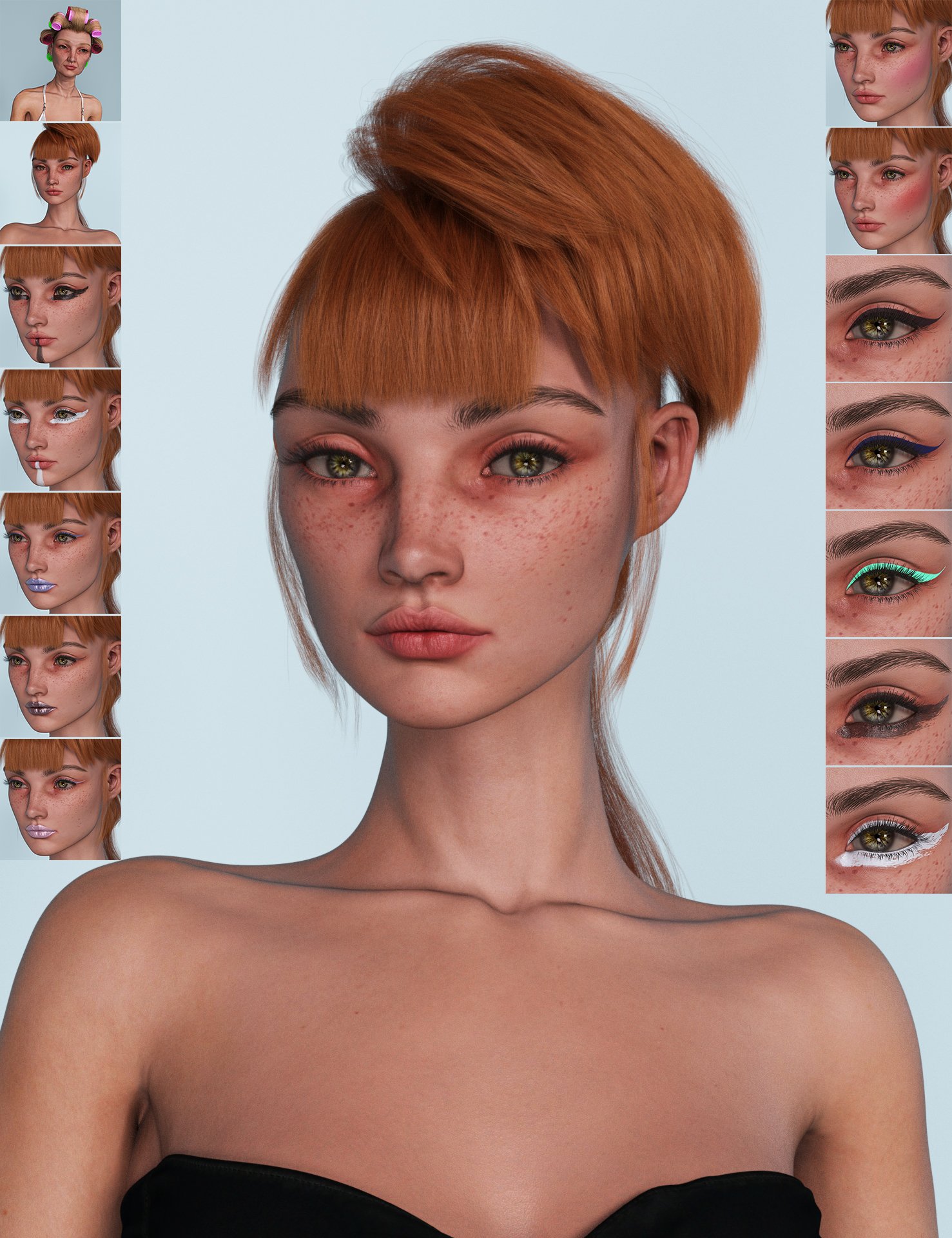 Jill HD Young and Aged for Genesis 9 Feminine