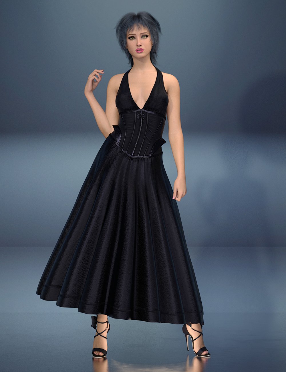 dForce Elegant Corset Outfit for Genesis 9 Feminine