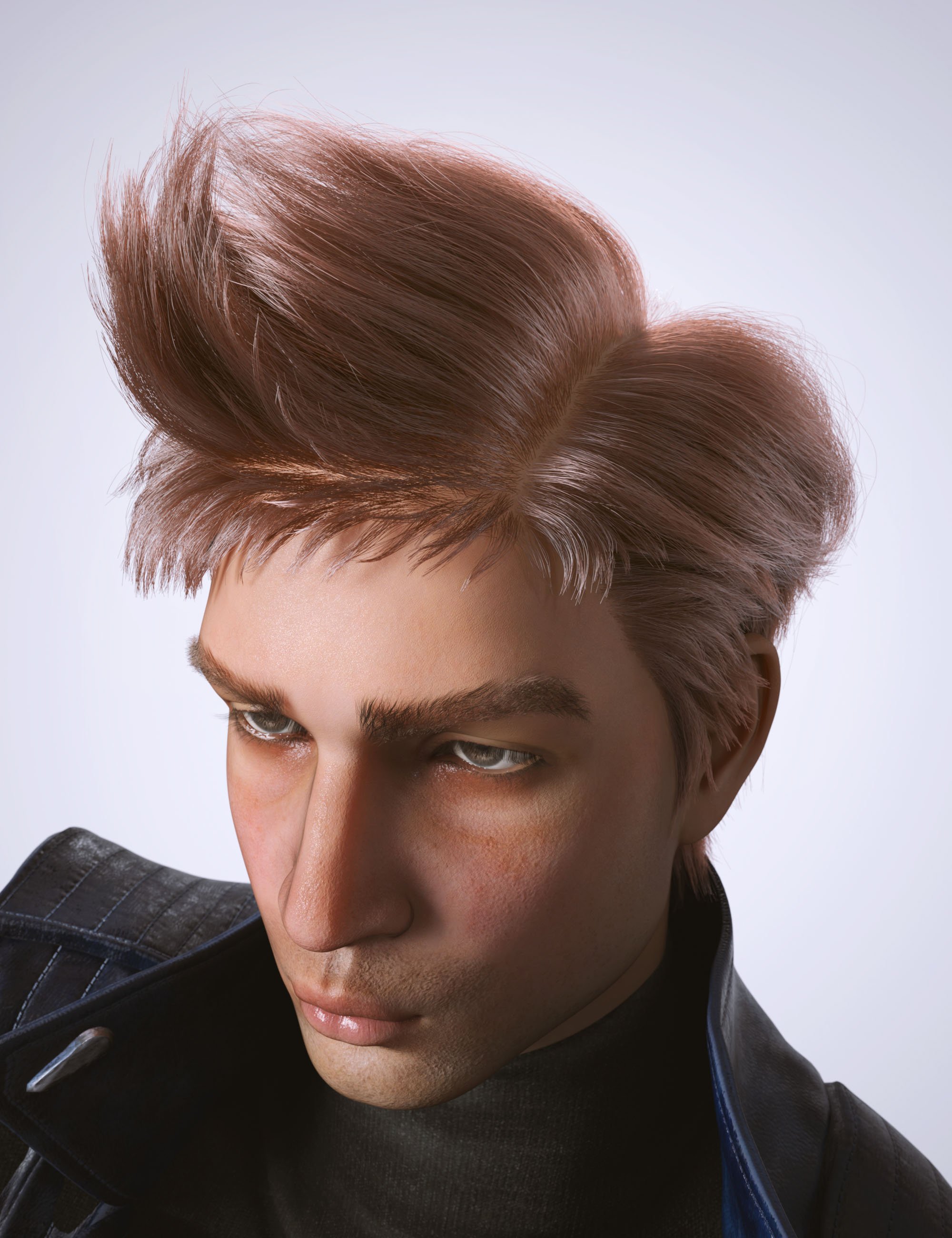 AK Zealous Hair for Genesis 9 by: Art Ken, 3D Models by Daz 3D