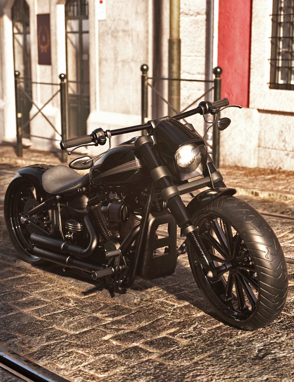 XI Dark Custom Chopper by: Xivon, 3D Models by Daz 3D