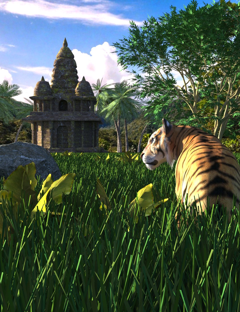 AP Modular Indian Jungle Prop Set by: AcharyaPolina, 3D Models by Daz 3D