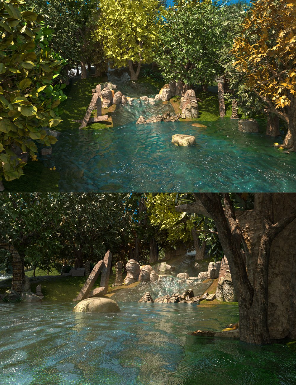 Aetherwood Falls by: clacydarch, 3D Models by Daz 3D