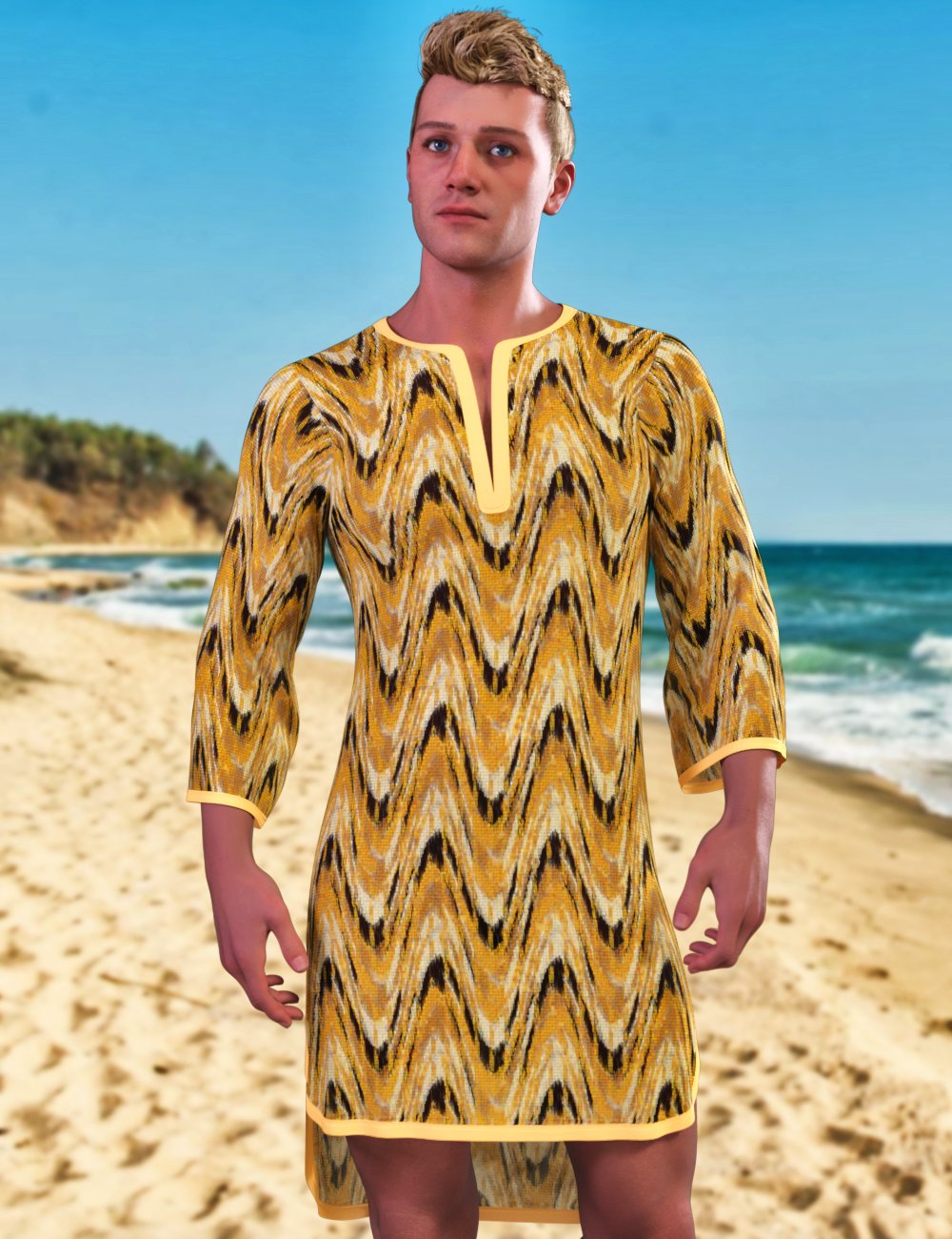 JMR dForce Marian Tunic for Genesis 9 and 8 Male by: JaMaRe, 3D Models by Daz 3D