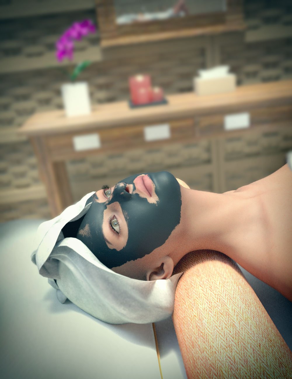 GNBD Face Beauty Masks Makeup for Genesis 9 by: Giko, 3D Models by Daz 3D