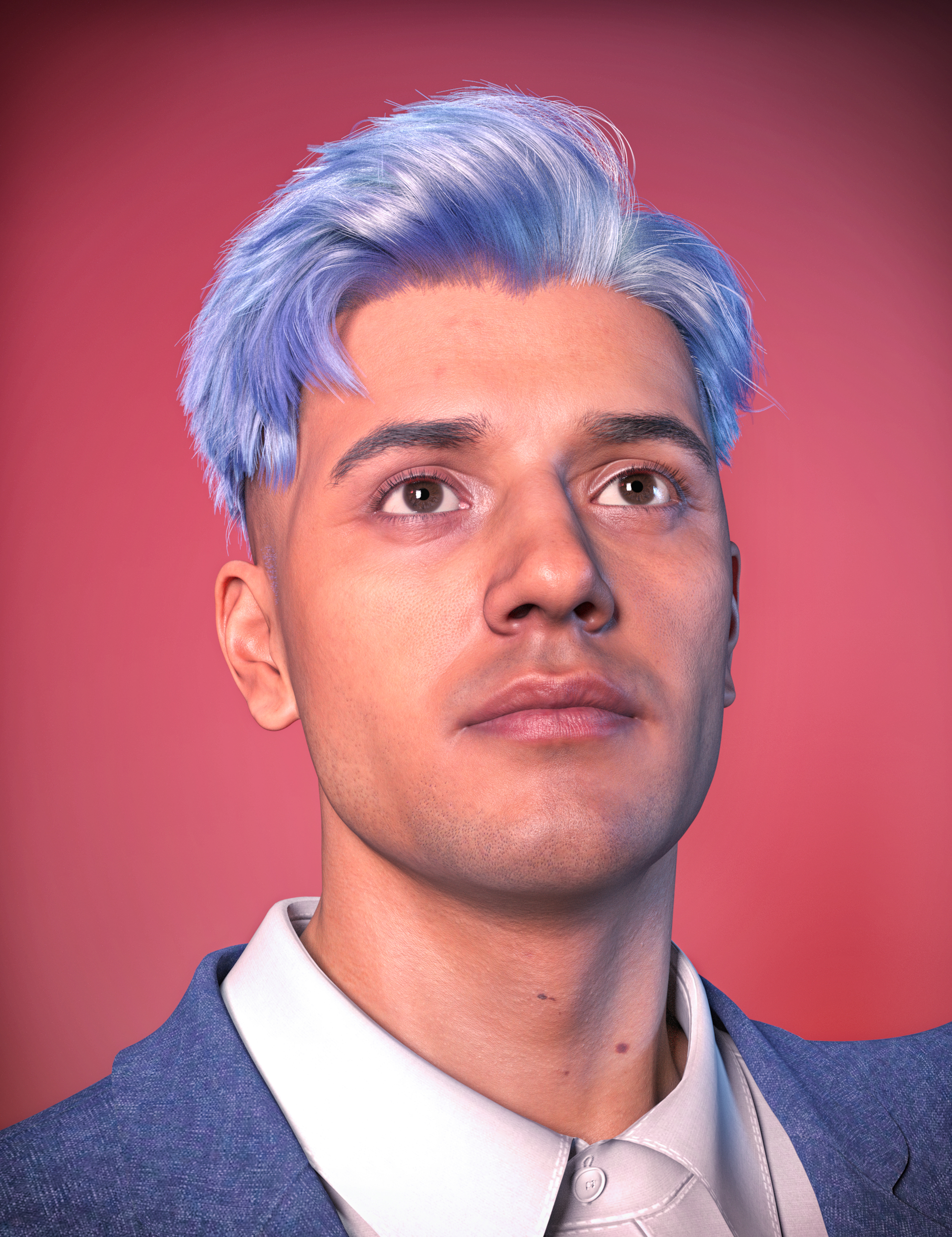 dForce Strand-Based FE Classical Undercut Hair for Genesis 9 | Daz 3D