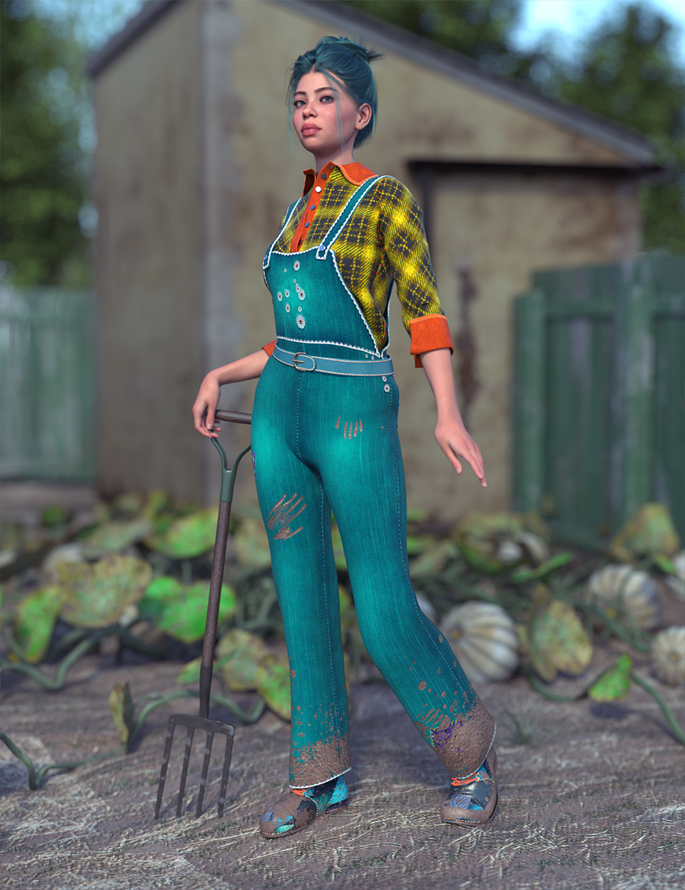 Landgirls Outfit For Genesis 9 Female