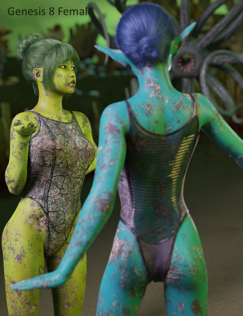 dForce Synth Swimsuit for Genesis 9 and 8 Female
