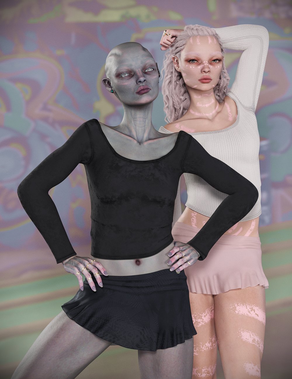 dForce Bella Outfit for Genesis 9 by: Chrryt, 3D Models by Daz 3D