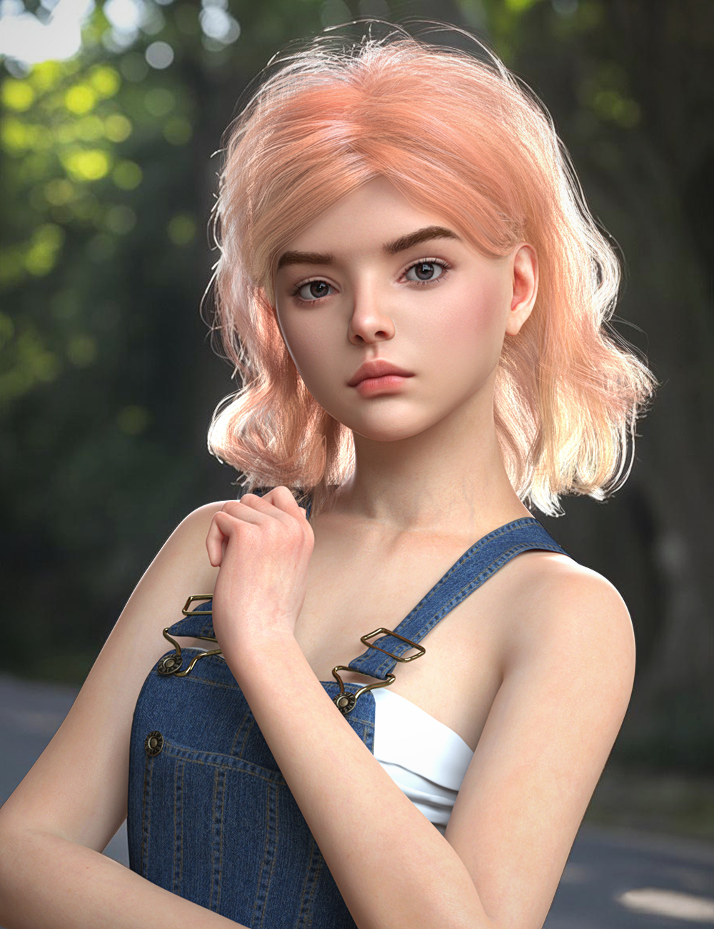 dForce Shirlie Hair and MB Shirlie for Genesis 9 Feminine by: Magic Brush, 3D Models by Daz 3D