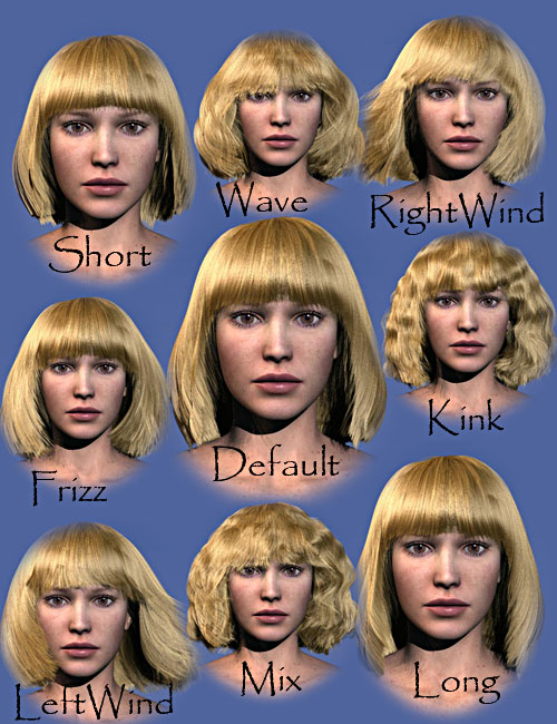 Paige Hair by: PhilW, 3D Models by Daz 3D