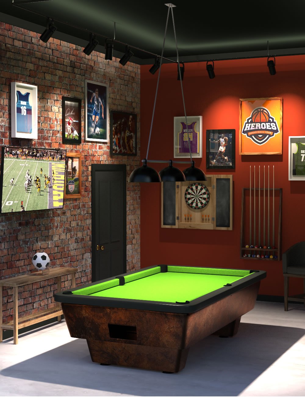 Modern Cave Sports Fan by: SilvaAnt3d, 3D Models by Daz 3D