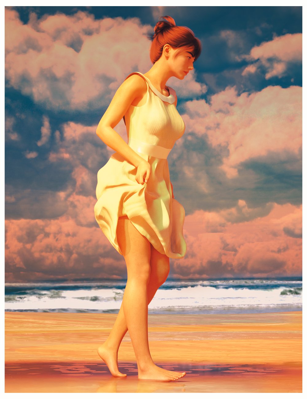 Golden Stillness Female Outfit for Genesis 9 by: Ansiko, 3D Models by Daz 3D