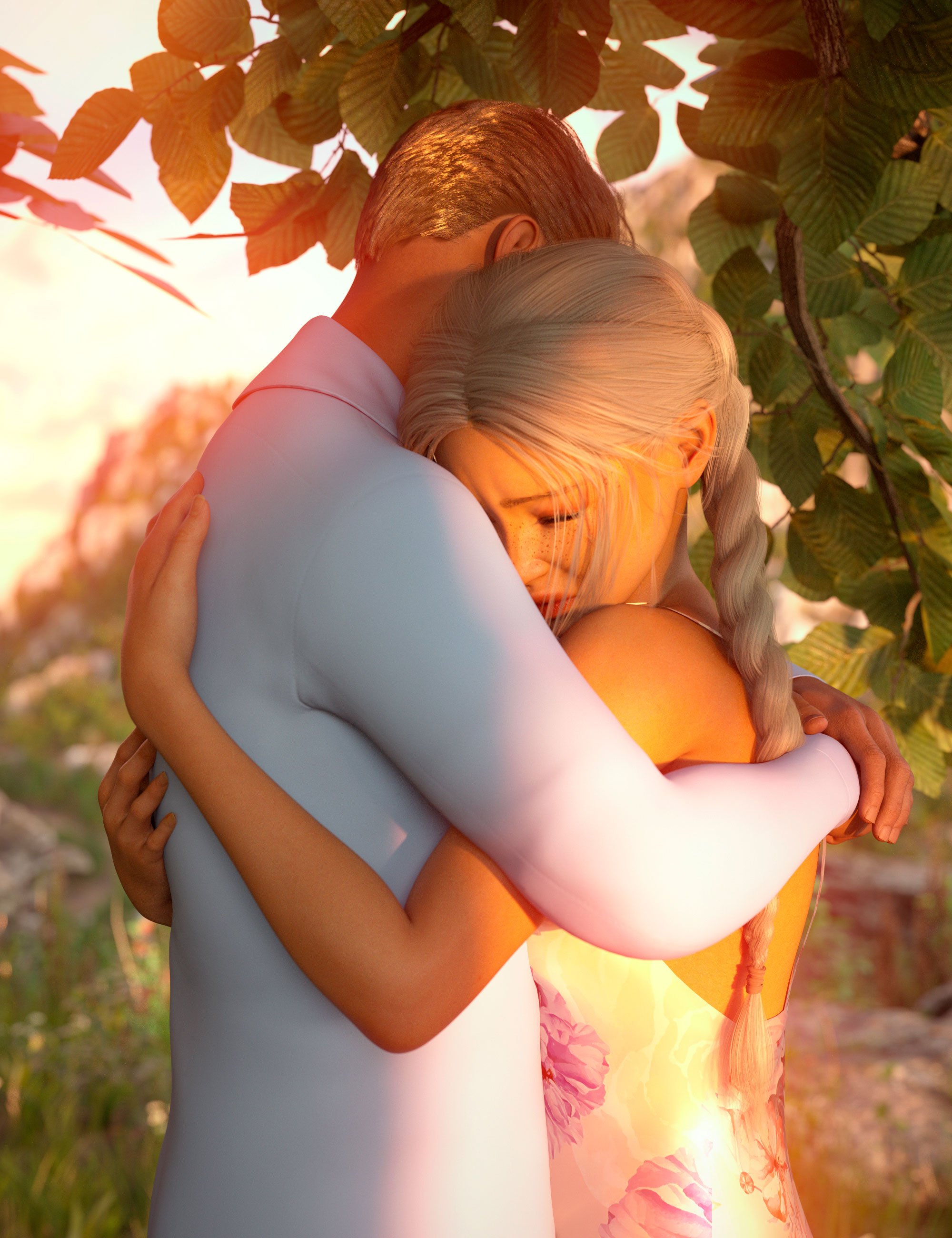 Heartfelt Hugs Poses for Genesis 9 by: 3D SugarCosmoXpression, 3D Models by Daz 3D