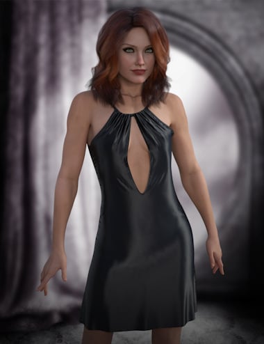 dForce Satin Bar Mini Slip for Genesis 9 and Genesis 8 Female