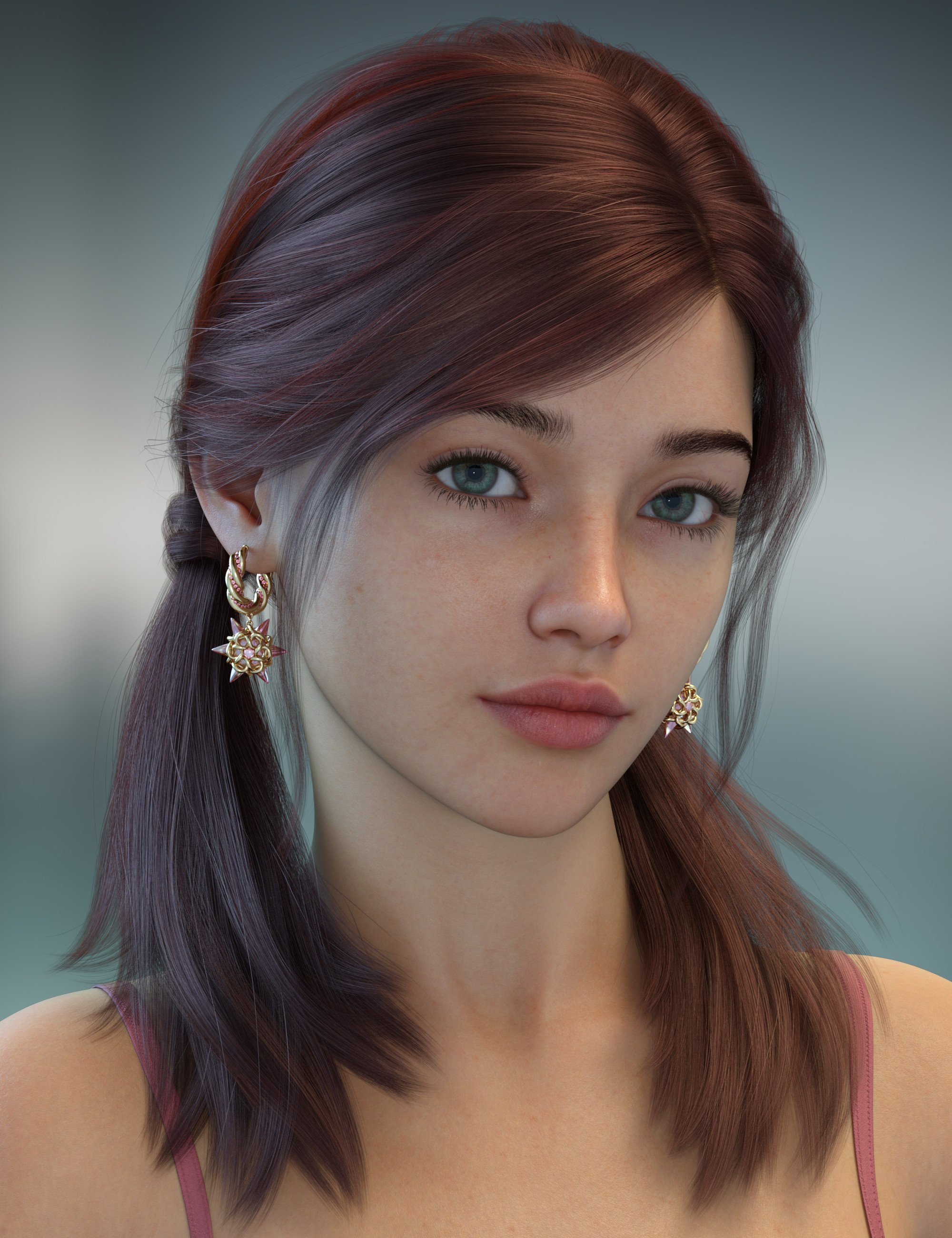 ALO Faidra Hair for Genesis 9, 8 and 8.1 Females by: Akhelloos, 3D Models by Daz 3D