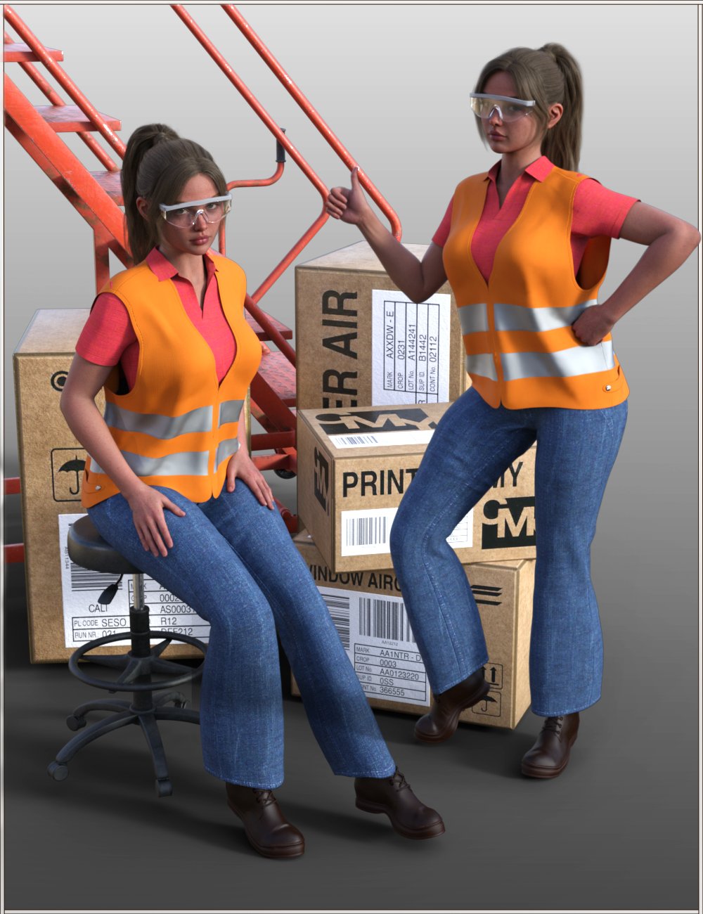FG Warehouse Poses by: IronmanFugazi1968, 3D Models by Daz 3D