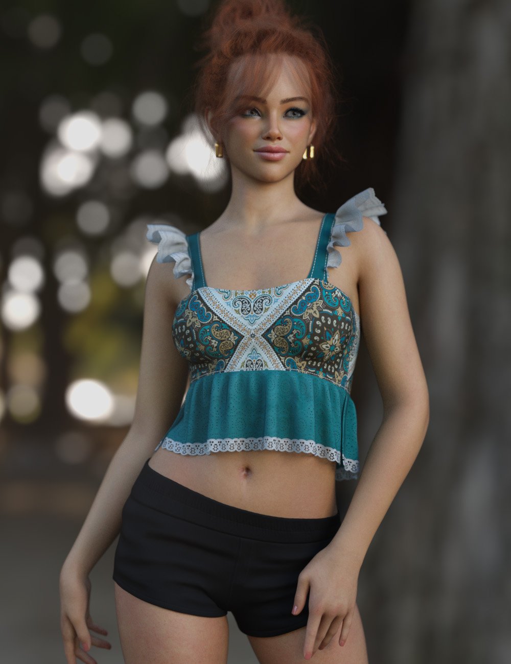 dForce Gypsy Ruffles Top Genesis 9