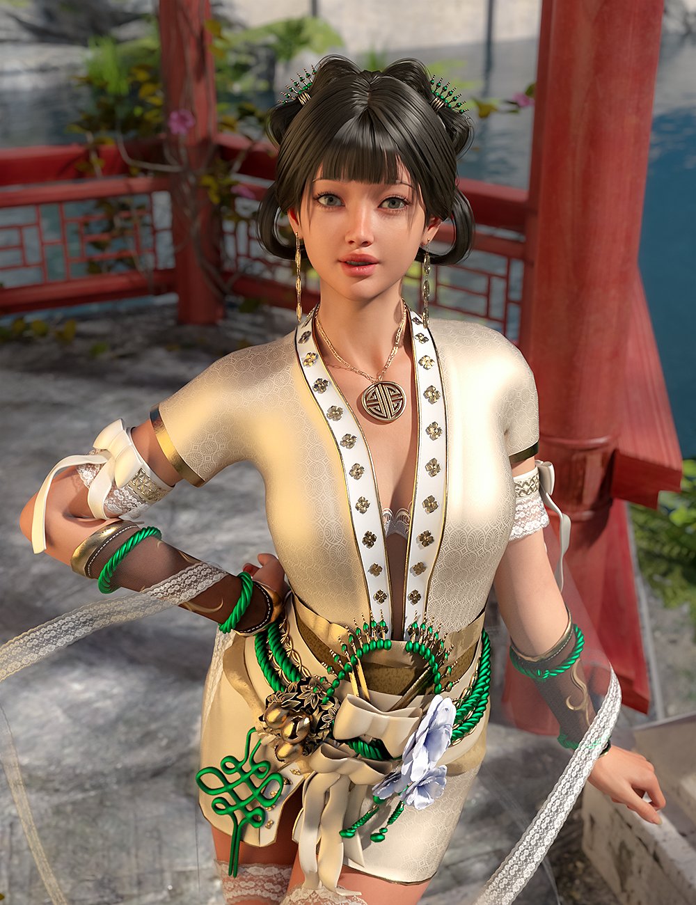 Princess Xi Royal Asian Bundle for Genesis 8, 8.1 and 9 Females by: Val3dartbiuzpharb, 3D Models by Daz 3D