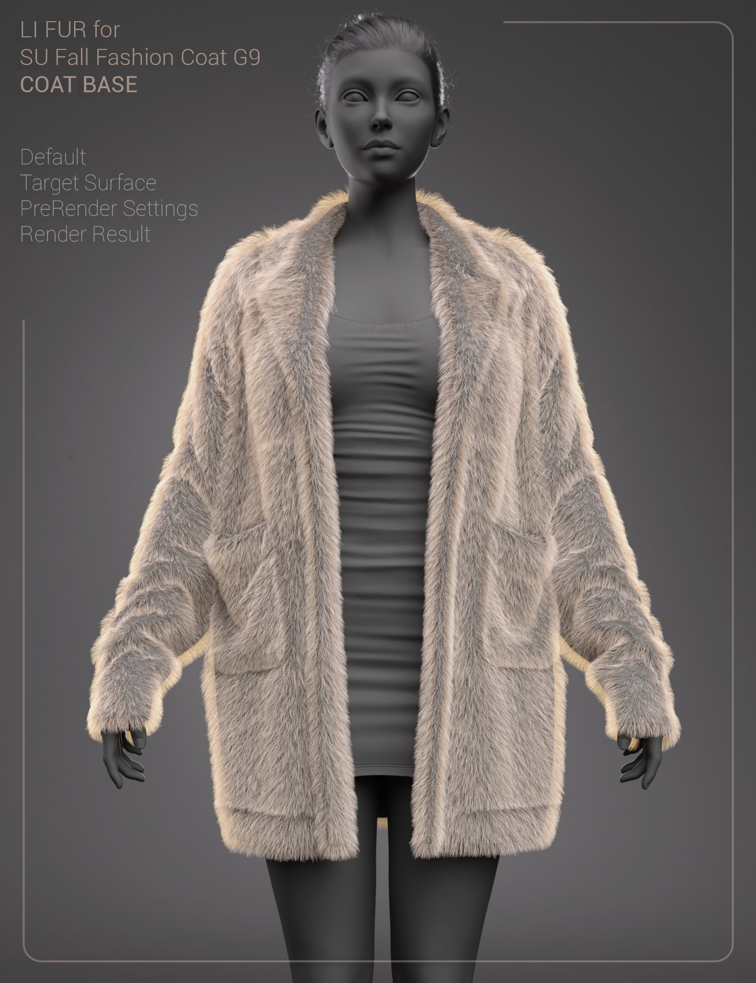 LI FUR for SU Fall Fashion Coat for Genesis 9