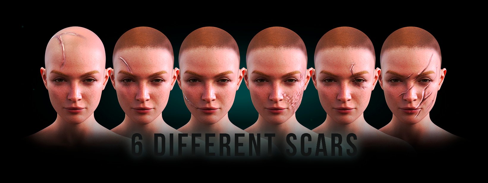 LA Facial Scars for Genesis 9
