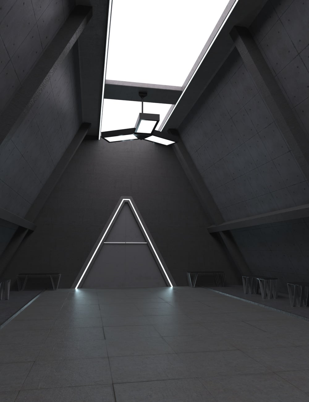 Dystopian Hall Scene by: , 3D Models by Daz 3D