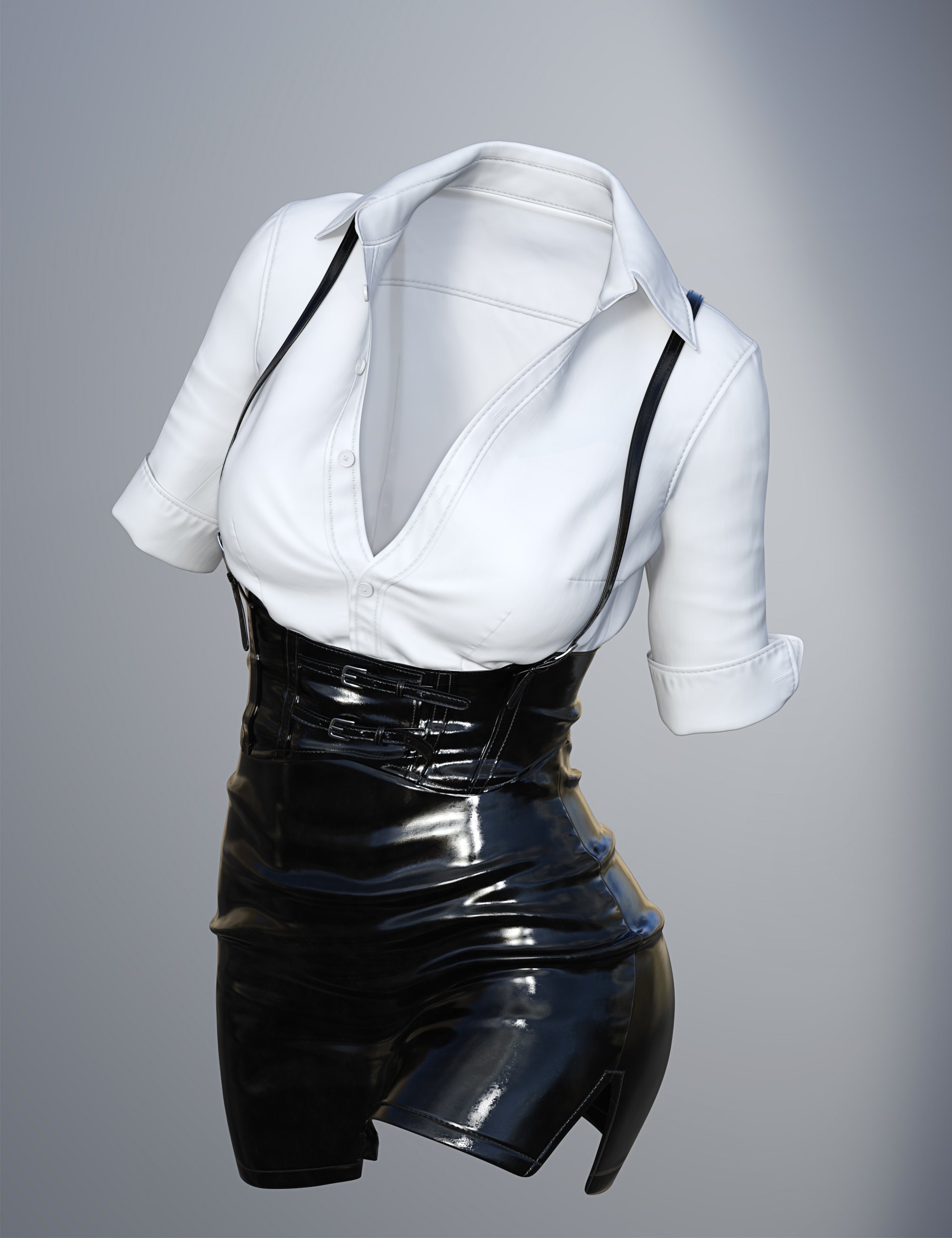 dForce SU Hot Secretary Uniform for Genesis 9, 8.1, and 8 Female by: Sue Yee, 3D Models by Daz 3D