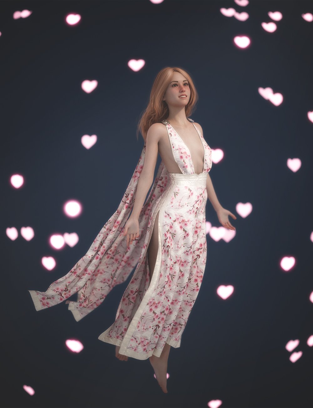 dForce GH Seraph Gown for Genesis 9 and 8 Female by: Grohotes, 3D Models by Daz 3D