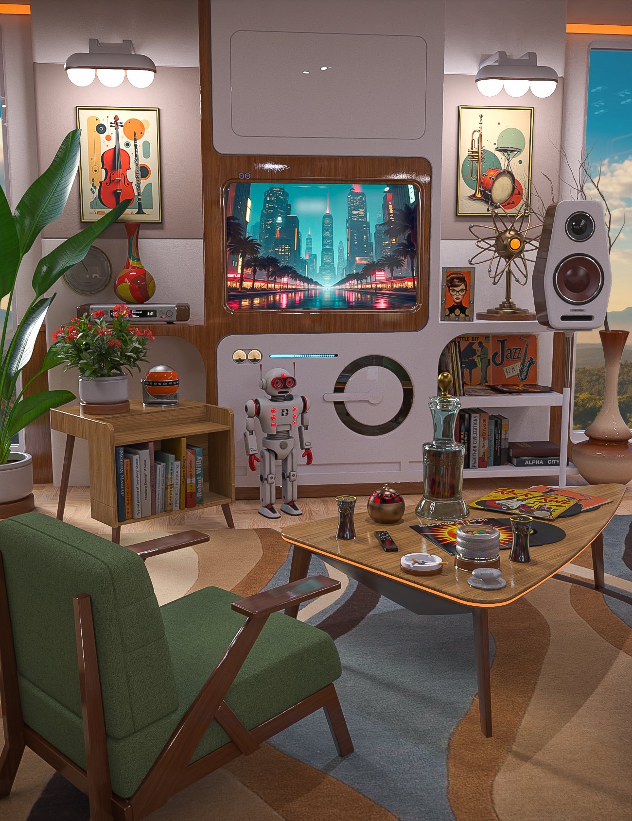 SE Futuristic Interior Props by: Space Elsa, 3D Models by Daz 3D