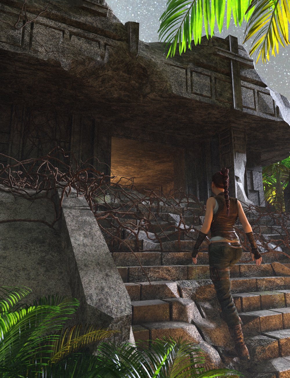 Ruined Ancient Temples 1 by: Enterables, 3D Models by Daz 3D
