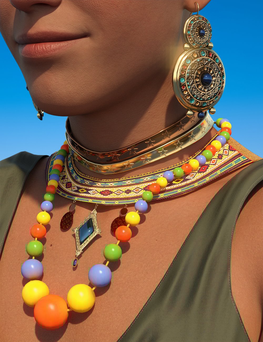 Moroccan Berber Jewelry for Genesis 9