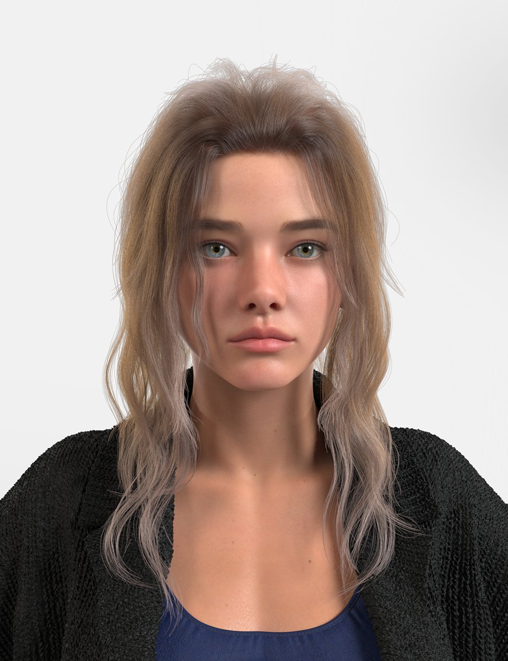 dForce XYZ Pin Hair for Genesis 9 by: XYZ, 3D Models by Daz 3D