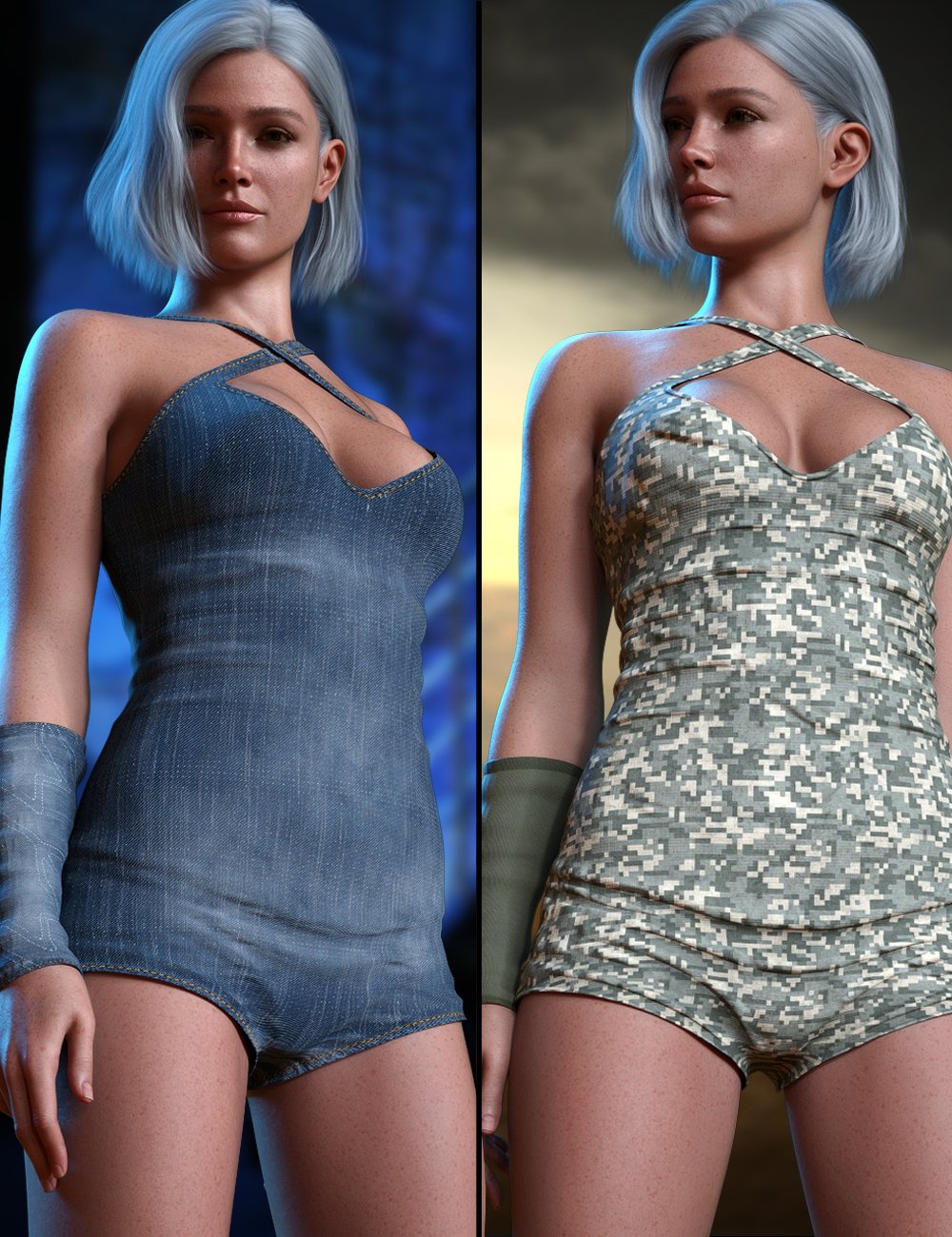 Mini Jumpsuit Set for Genesis 9 by: MytilusProShot, 3D Models by Daz 3D