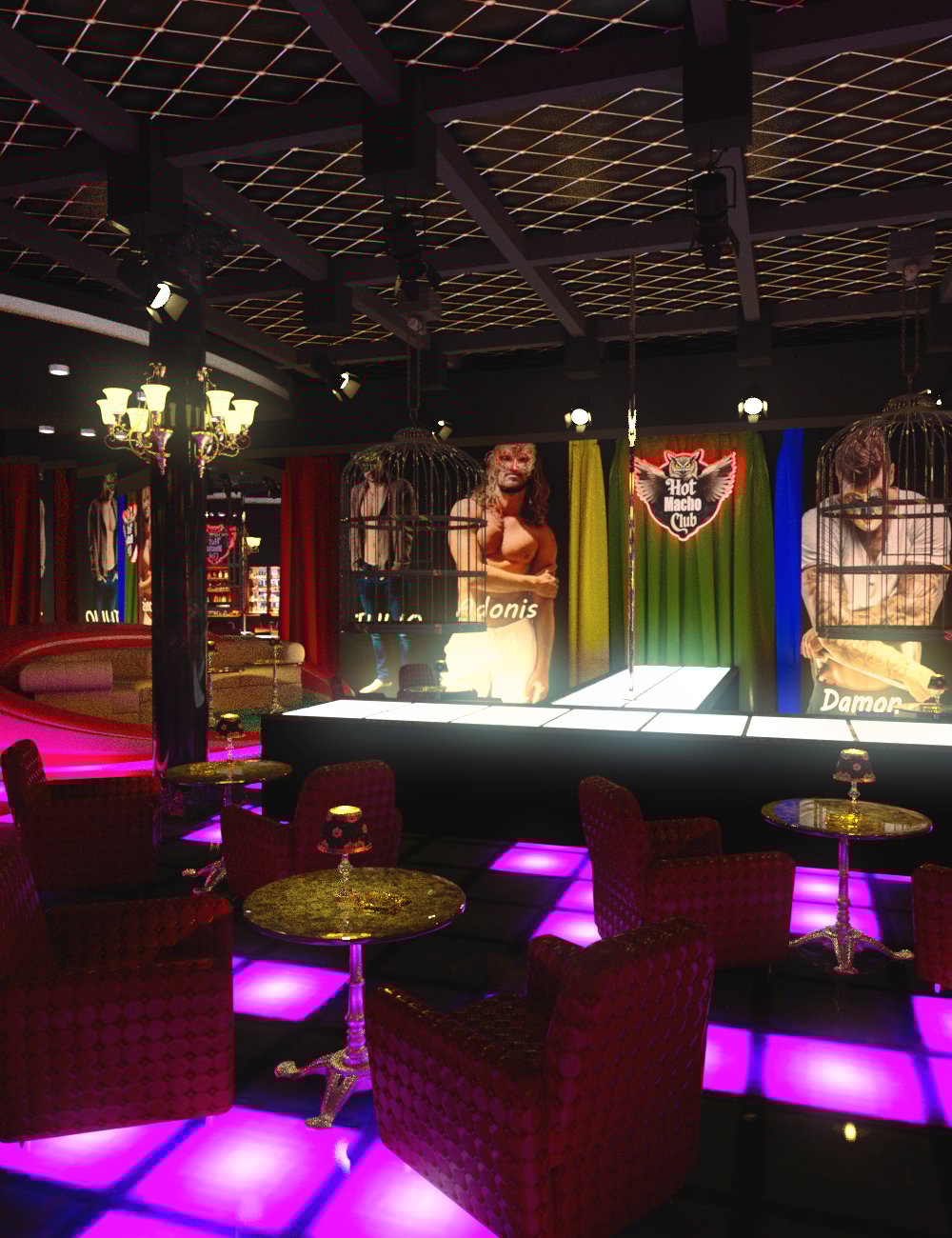 Hot Macho Club by: PerspectX, 3D Models by Daz 3D