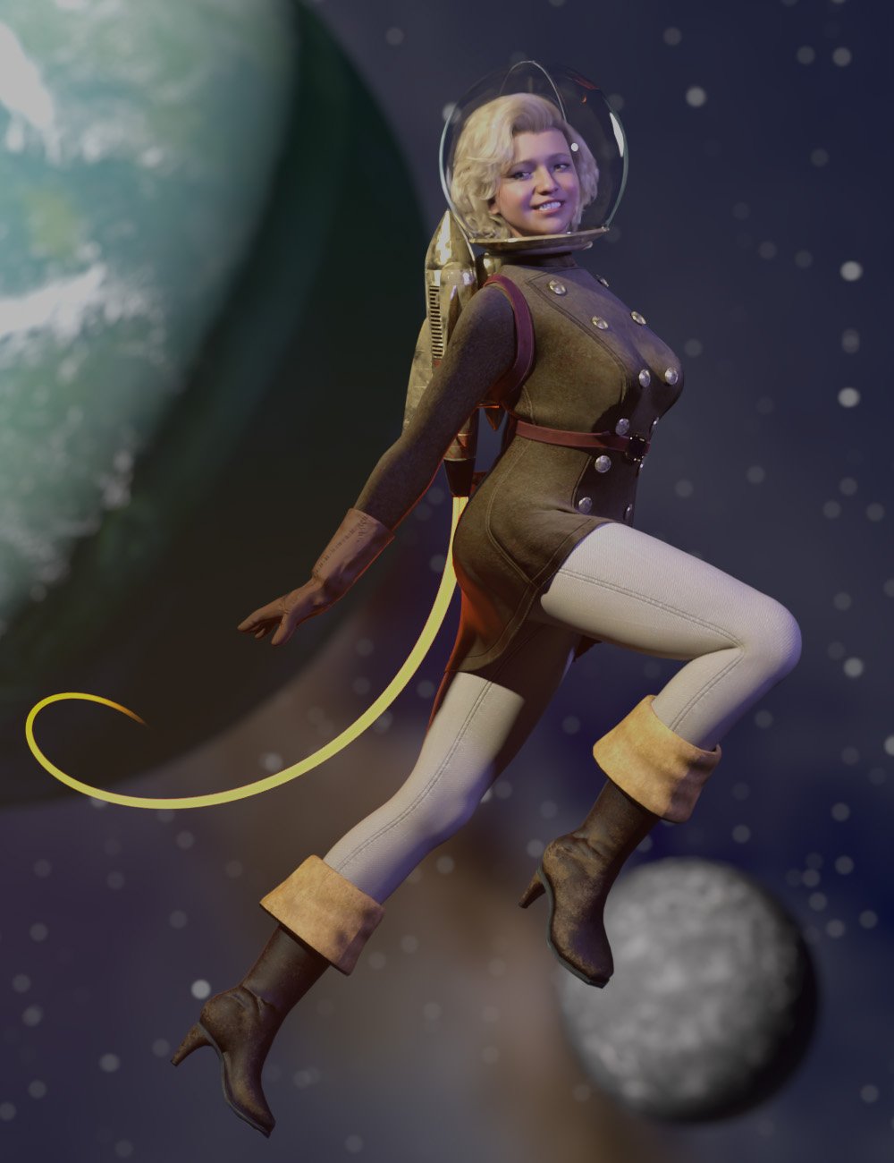 dForce Star Heart Outfit for Genesis 9 and Genesis 8 Female by: Chris Cox, 3D Models by Daz 3D