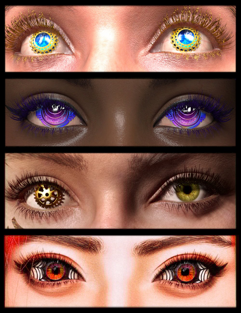 DD MetalEyez for Genesis 9 by: DisparateDreamer, 3D Models by Daz 3D