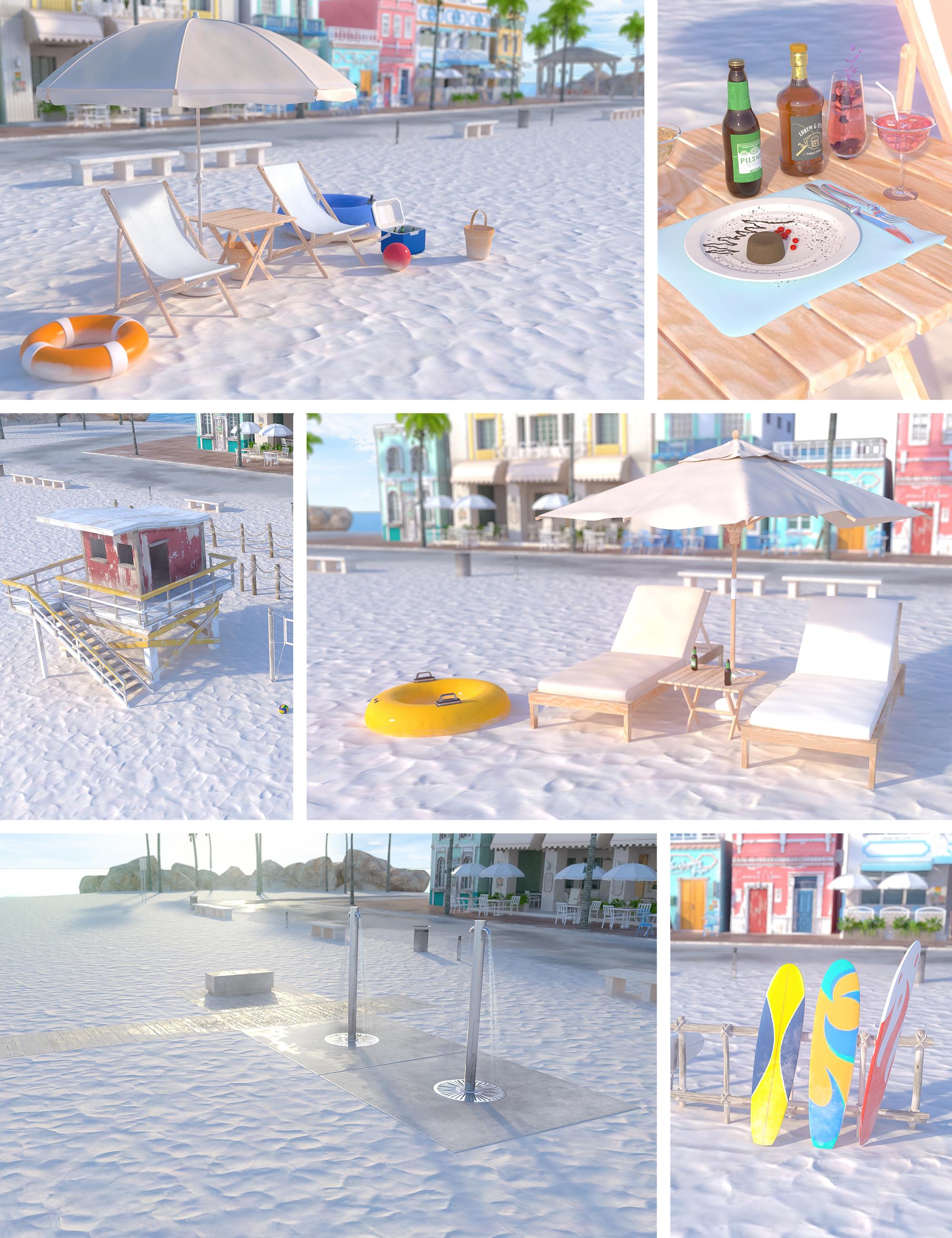 Polish Whitewave Props by: Polish, 3D Models by Daz 3D