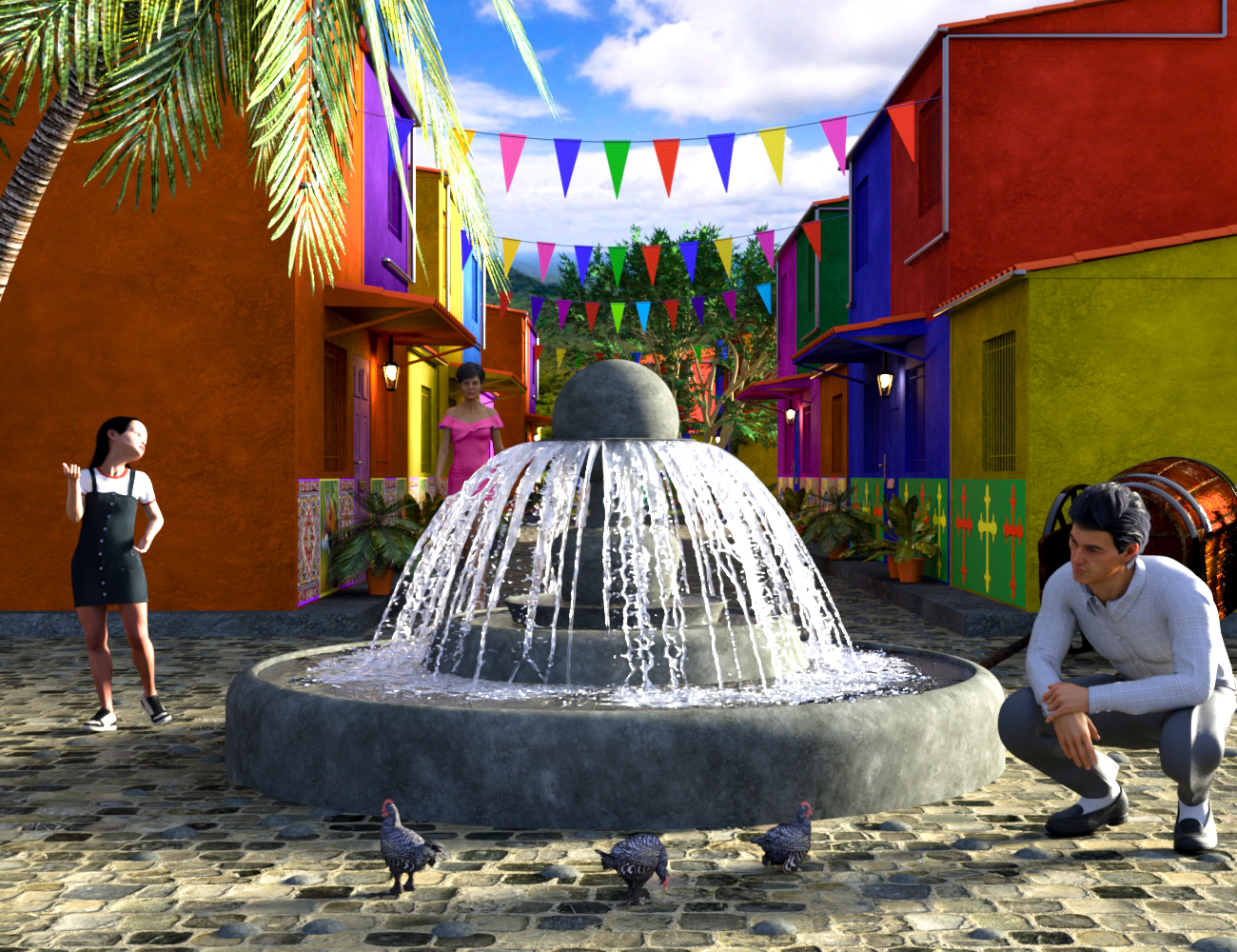 AP Modular South American Village Prop Set