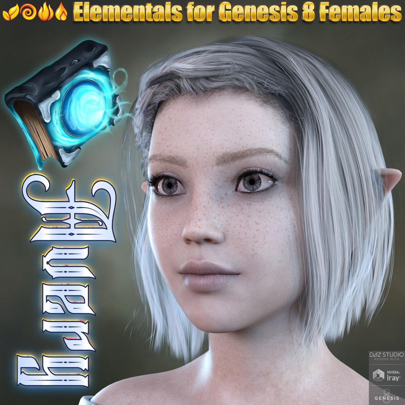 3DL Elementals for Genesis 8 Females Avery by: 3DLoki, 3D Models by Daz 3D