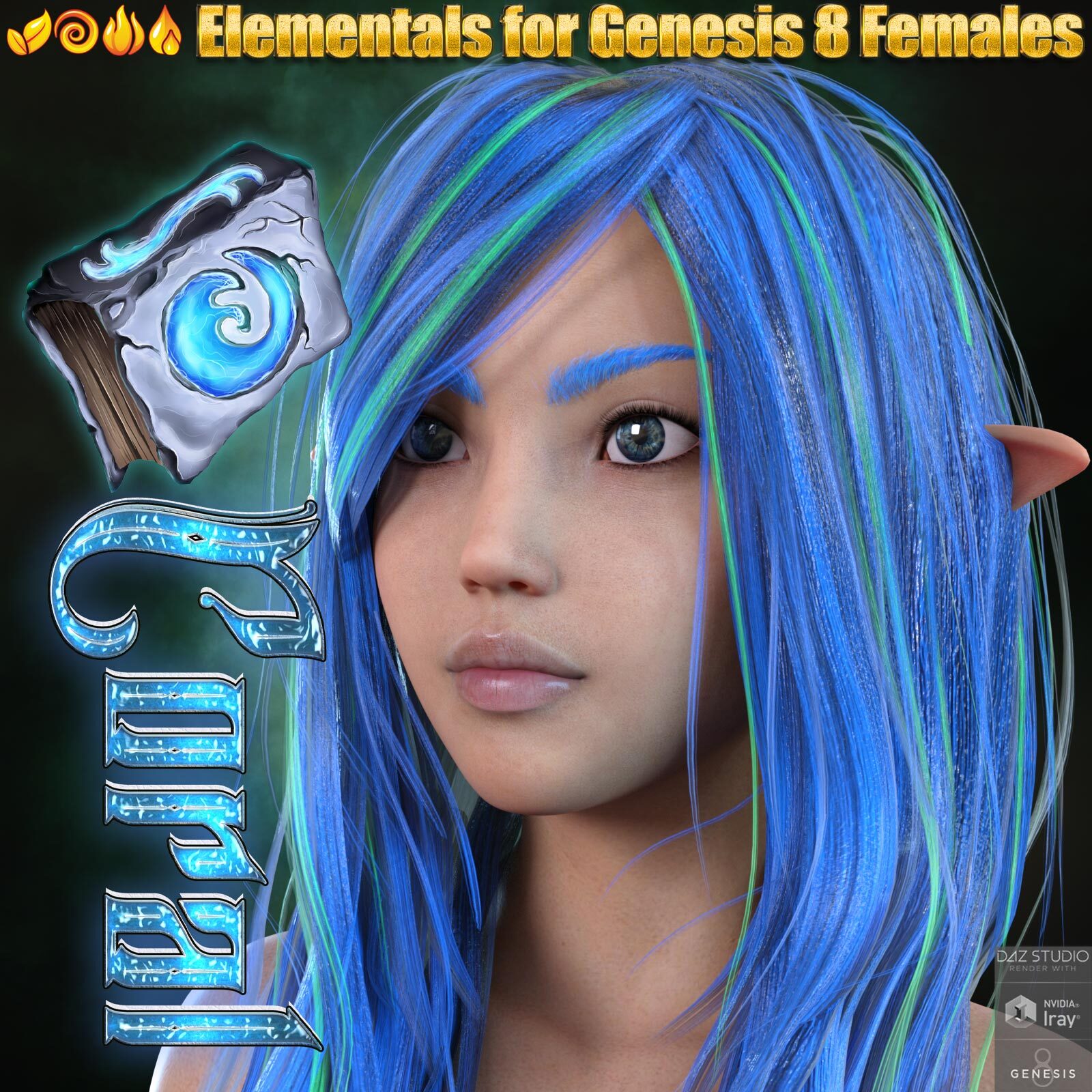 3DL Elementals for Genesis 8 Females Coral by: 3DLoki, 3D Models by Daz 3D