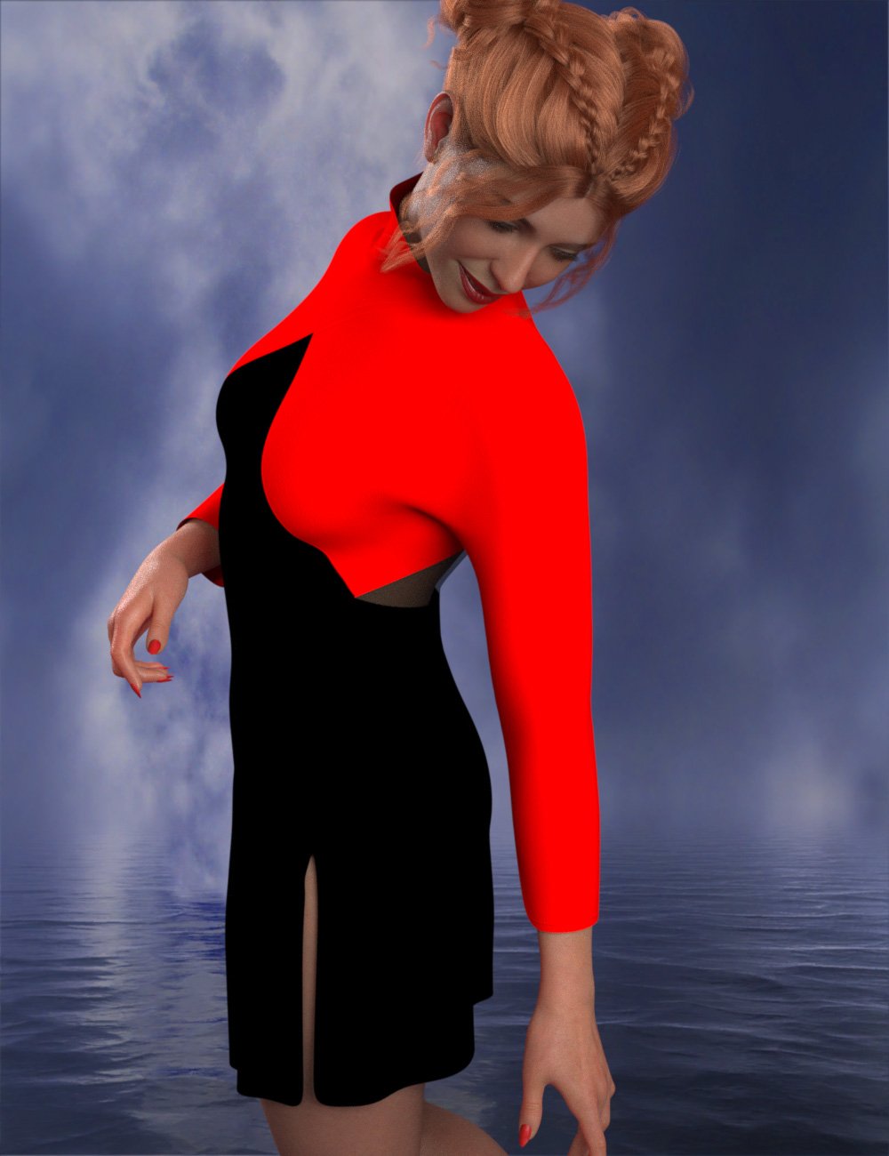 DNA Irean - a dForce Dress for Genesis 9 by: Donnena, 3D Models by Daz 3D