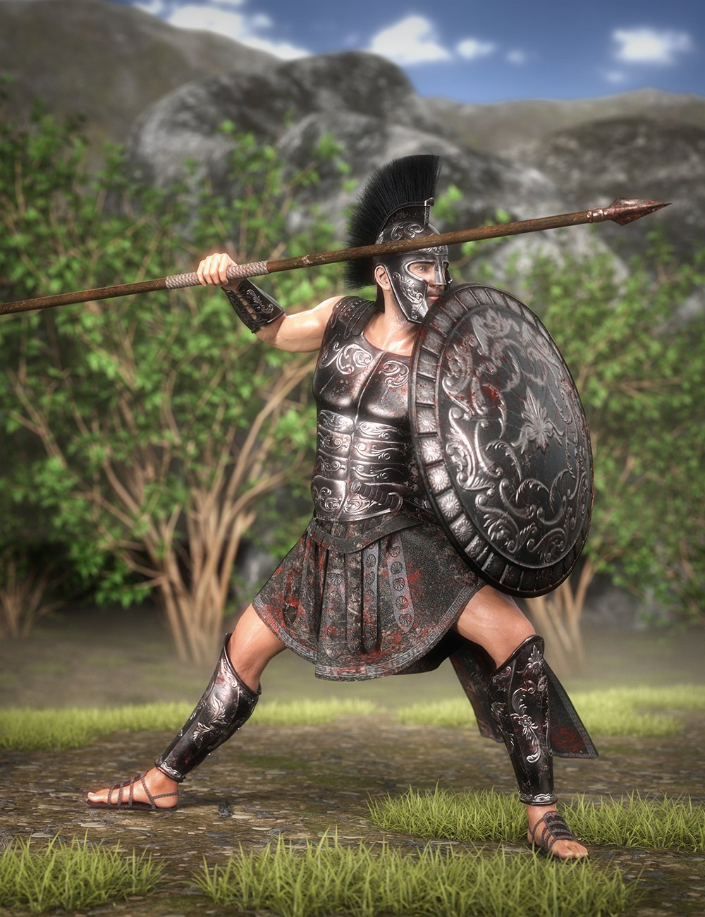 MD Greek Warriors Bundle by: MikeD, 3D Models by Daz 3D