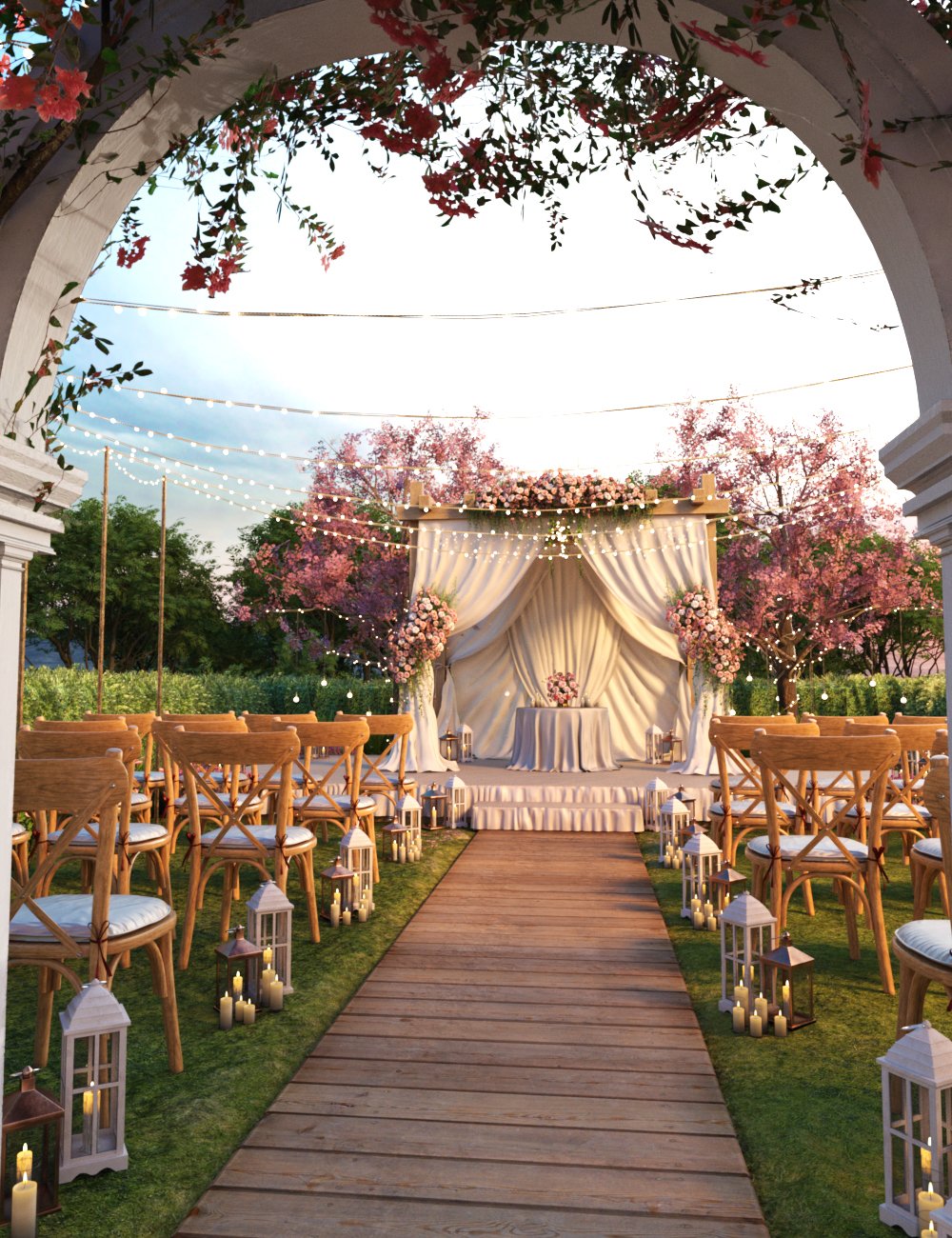 XI Summer Wedding by: Xivon, 3D Models by Daz 3D