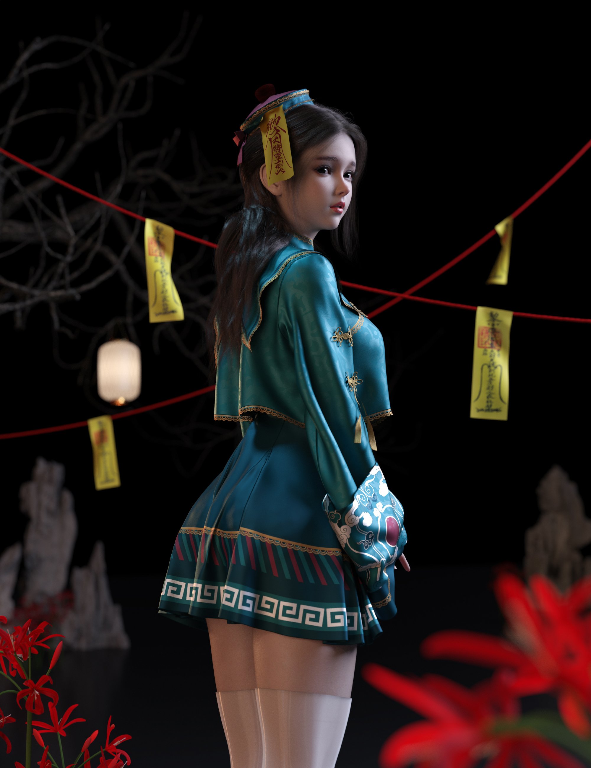 dForce MKTG Cute Zombie Outfit for Genesis 9, 8.1 and 8 Female