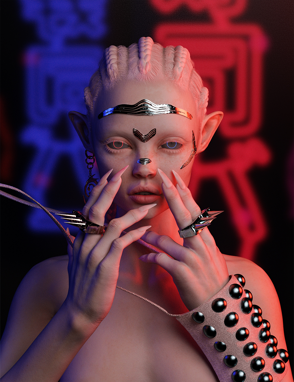 dForce Pyrika Accessories for Genesis 9 by: Chrryt, 3D Models by Daz 3D