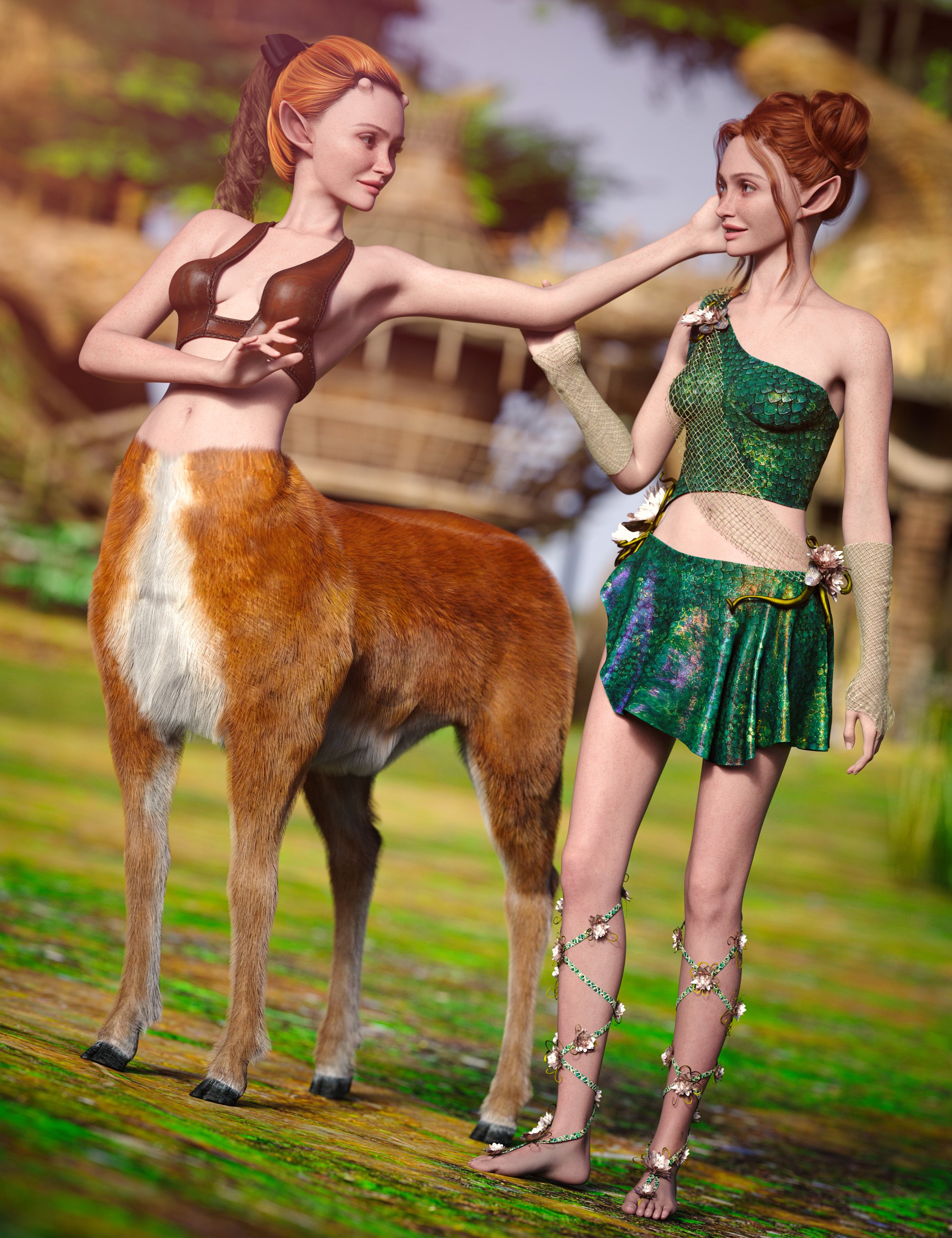 Lauryn 9 Cervitaur Add-On by: , 3D Models by Daz 3D